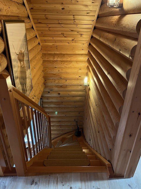 Pure Gemütlichkeit in einem traditionellen Holzblockbohlenhaus